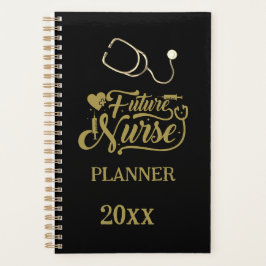 Toekomstige, moderne, zwarte minimalistisch zuster planner