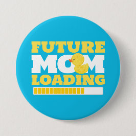 Toekomstige moeder laden eend Baby shower Button