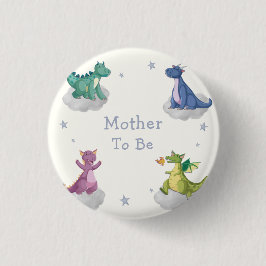 Toekomstige Moeder Magische Sterren Draak Baby Sho Ronde Button 3,2 Cm