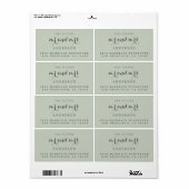 Toekomstige Mr. Chic Script Wedding Return-adres Etiket (Full Sheet)