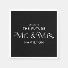 Toekomstige Mr en Mrs Engagement Party Black Servet