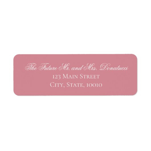 Toekomstige Mr en Mrs Return Address Label (Voorkant)
