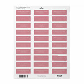 Toekomstige Mr en Mrs Return Address Label (Full Sheet)