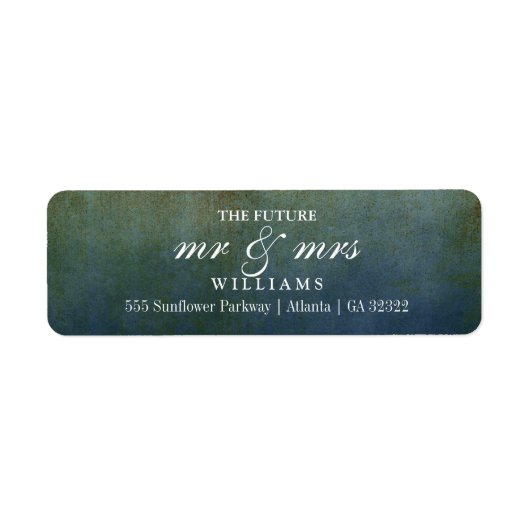 Toekomstige Mr en Mrs Return Address Label (Voorkant)