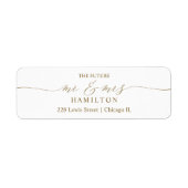 Toekomstige Mr en Mrs Save The Date Return Address Etiket (Voorkant)