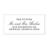 Toekomstige Mr en Mrs Script Wedding Return-adres Rubberstempel (Afrduk)