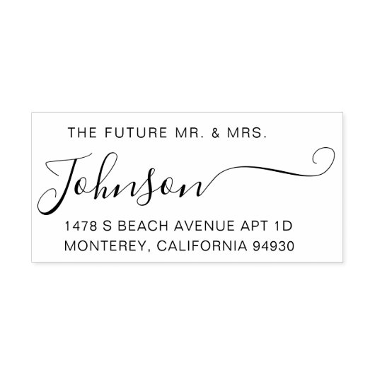 Toekomstige Mr en Mrs Wedding redden de datum Zelfinktende Stempel (Design)