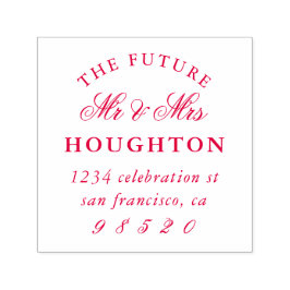 Toekomstige Mr & Mrs Bruiloft retouradres Zelfinktende Stempel
