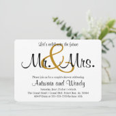 Toekomstige Mr & Mrs Engagement Party Kaart (Staand voorkant)