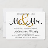 Toekomstige Mr & Mrs Engagement Party Kaart (Voorkant)