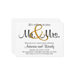 Toekomstige Mr & Mrs Engagement Party Kaart