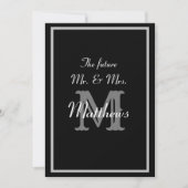 Toekomstige Mr. Mrs. Monogram Elegante Huwelijksui Kaart (Voorkant)