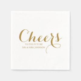 Toekomstige Mr & Mrs. Name Minimalist Wedding Whit Servet