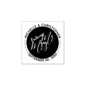 Toekomstige Mr. Mrs. red de date koppels bruiloft Rubberstempel (Afrduk)