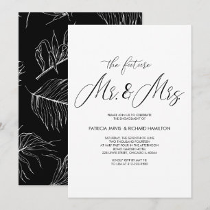 Toekomstige Mr. & Mrs. Verlovingsfeest Chic Script Kaart