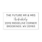 Toekomstige Mr. Script Wedding Return-adres Rubberstempel (Afrduk)