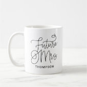 Toekomstige Mrs Black Modern Script Custom Wedding Koffiemok (Links)
