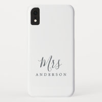 Toekomstige Mrs Black White Chic Script Bride
