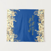 Toekomstige Mrs Blue Bruidsfeest Fotocabine Achter Wandkleed (Voorkant (horizontaal))