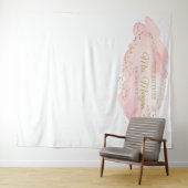 Toekomstige Mrs Blush Bruidsfeest Backdrop Foto Re Wandkleed (In Situ (horizontaal))