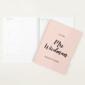Toekomstige Mrs Blush en Black Script Wedding Plan Planner (Display)