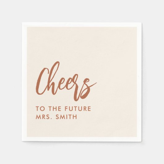 Toekomstige Mrs Boho Woestijn Bruidsfeest Servette Servet (Voorkant)