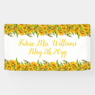 Toekomstige Mrs Boho Zonnebloemen Bruidsdouche Taf Spandoek