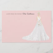 Toekomstige Mrs Bride dank u briefpapier (Voorkant)