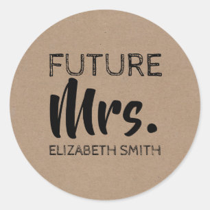 Toekomstige Mrs Bride Ronde Sticker