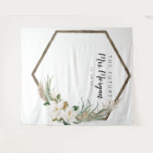 Toekomstige Mrs Bruidsfeest Backdrop Boho Kroon Wandkleed (Voorkant (horizontaal))