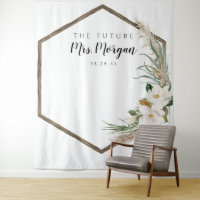 Toekomstige Mrs Bruidsfeest Backdrop Boho Kroon