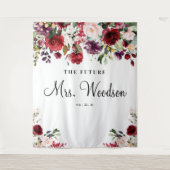 Toekomstige Mrs Bruidsfeest Backdrop Fotohokje Wandkleed (Voorkant)