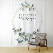 Toekomstige Mrs Bruidsfeest Backdrop Groene Decora Wandkleed (In situ)