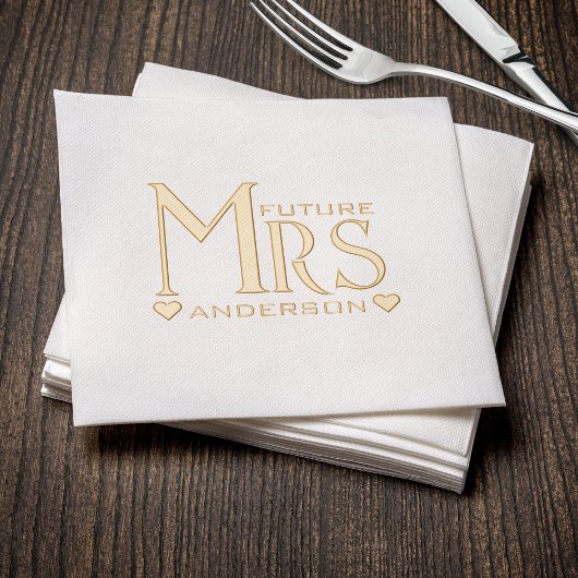 Toekomstige Mrs Bruidsfeest Folie Servetten