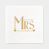 Toekomstige Mrs Bruidsfeest Folie Servetten (Voorkant)