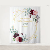 Toekomstige Mrs Bruidsfeest Gouden Achtergrond Fot Wandkleed (Voorkant)