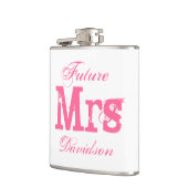 Toekomstige Mrs bruiloft drink fles voor bruid te Heupfles (Links)