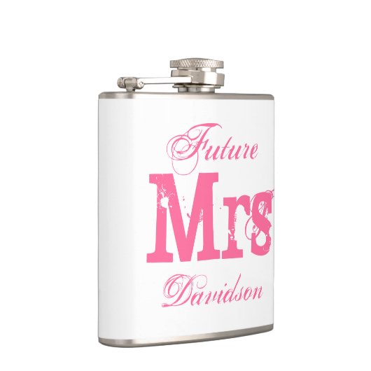 Toekomstige Mrs bruiloft drink fles voor bruid te  Heupfles (Rechts)