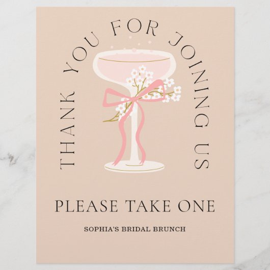 Toekomstige Mrs Champagne Labels Vrijgezellenfeest Flyer (Voorkant)