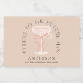 Toekomstige Mrs. Champagne Labelt Bruidsfeestcadea Sparkling Wijnetiket (Enkel label)