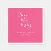 Toekomstige Mrs Custom Name Vrijgezellenfeest Blac Servet (Voorkant)