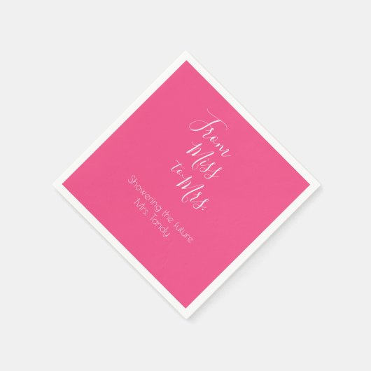 Toekomstige Mrs Custom Name Vrijgezellenfeest Blac Servet (Hoek)