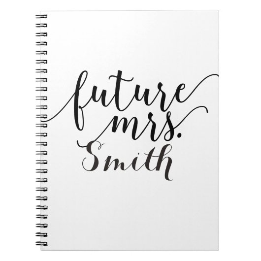 Toekomstige Mrs Custom Wedding Planning Notitieboe Notitieboek (Voorkant)