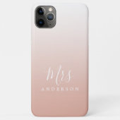 Toekomstige Mrs Dusty Pink Ombre Chic Script Bride Case-Mate iPhone Case (Achterkant)