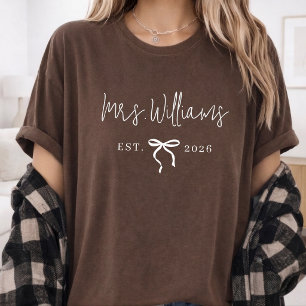 Toekomstige Mrs Eligante script aangepast verlov T-shirt