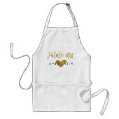 Toekomstige Mrs Faux Gold Folie met Hart Standaard Schort (Voorkant)