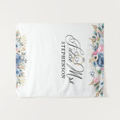 Toekomstige Mrs Florale Bruiloft Feest Achtergrond Wandkleed (Voorkant (horizontaal))