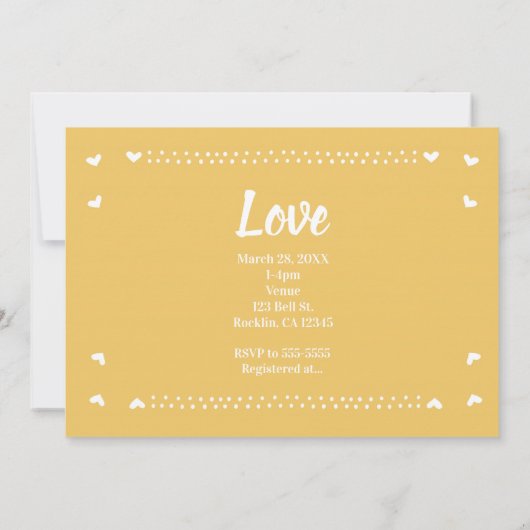 TOEKOMSTIGE MRS Geel Goud Wit Vrijgezellenfeest Fo Kaart (Achterkant)