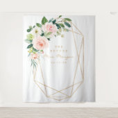 Toekomstige Mrs Gold Bruidsfeest Backdrop Fotohokj Wandkleed (Voorkant)