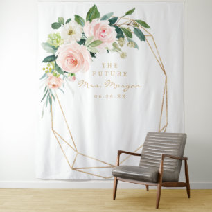 Toekomstige Mrs Gold Bruidsfeest Backdrop Fotohokj Wandkleed